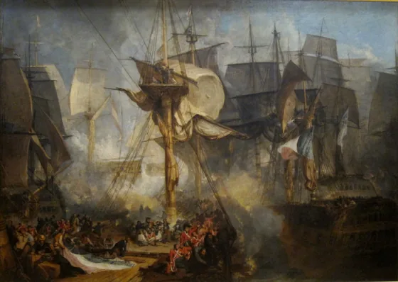 The Battle of Trafalgar (1806) — J. M. W. Turner