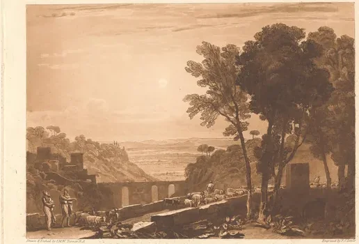 The Bridge and Goats — J. M. W. Turner