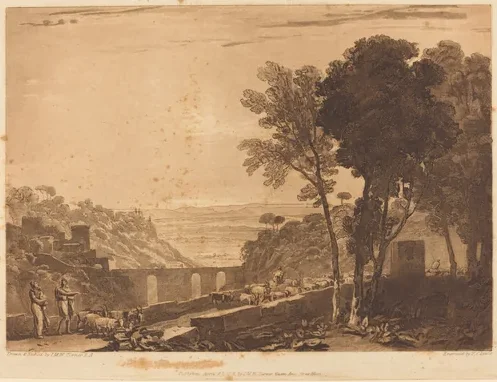 The Bridge and Goats — J. M. W. Turner