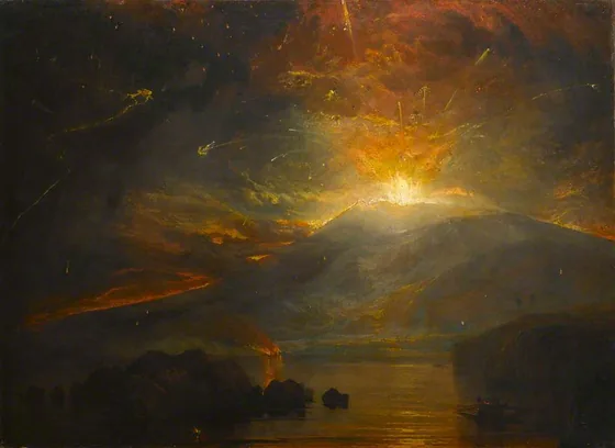 The Eruption of the Soufrière Mountains in the Island of St Vincent, 30 April 1812 — J. M. W. Turner