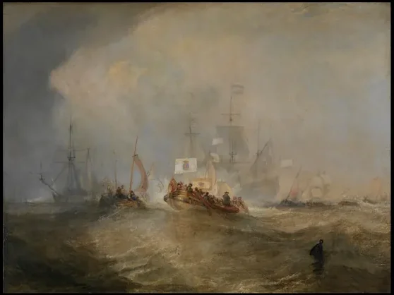 The Prince of Orange, William III, Embarked from Holland, and Landed at Torbay, November 4th, 1688, after a Stormy Passage — J. M. W. Turner