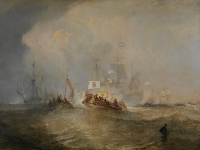 O príncipe de Orange, Guilherme III, embarcado na Holanda e desembarcado em Torbay em 4 de novembro de 1688, depois de uma travessia tempestuosa