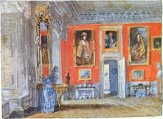 The Red Room in Petworth House, Sussex — J. M. W. Turner