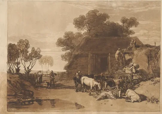 The Straw Yard — J. M. W. Turner