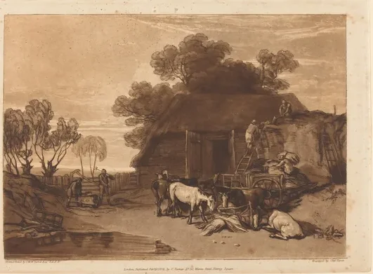The Straw Yard — J. M. W. Turner