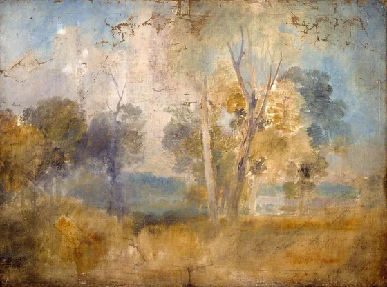 The Thames Glimpsed between Trees, possibly at Kew Bridge — J. M. W. Turner