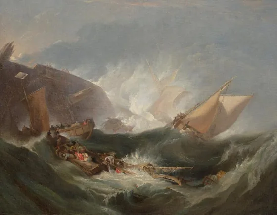 The Wreck of a transport ship — J. M. W. Turner