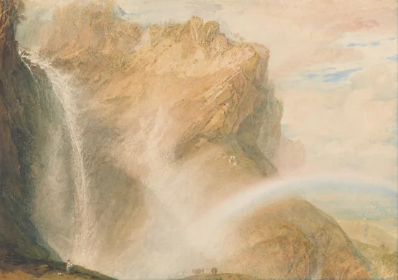 Upper Fall of the Reichenbach- Rainbow — J. M. W. Turner