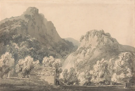 Waterfall of Lodore, Cumberland — J. M. W. Turner