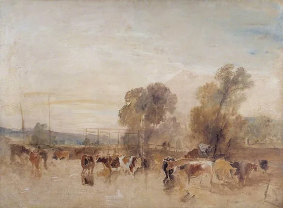 Weir and Cattle — J. M. W. Turner