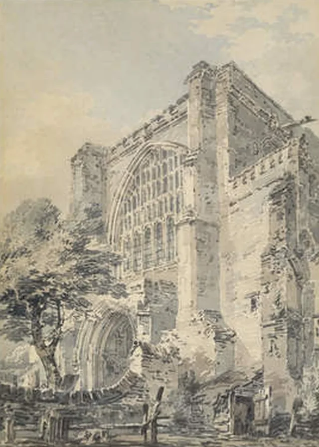 A fachada oeste da abadia de St Albans