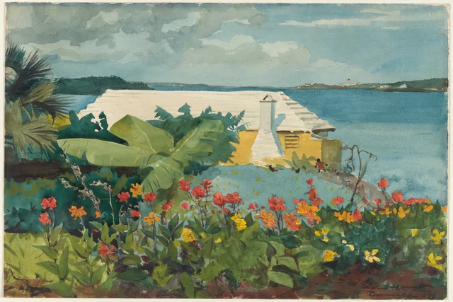 Flower Garden and Bungalow, Bermuda