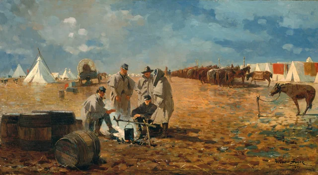 Día de lluvia en el campamento, Winslow Homer