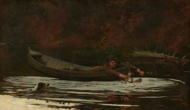 El perro de caza y el cazador, Winslow Homer
