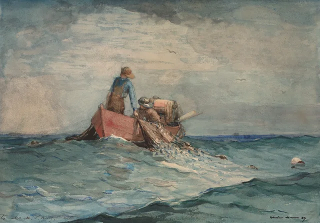 Recogiendo las redes, Winslow Homer