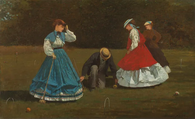 Escena de croquet, Winslow Homer