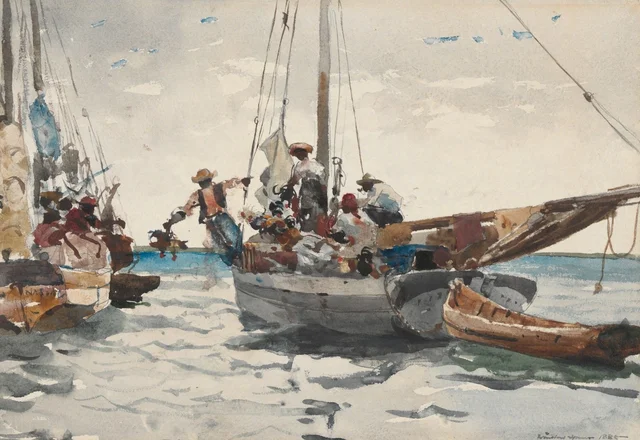 Escena de mercado, Nassau, Winslow Homer