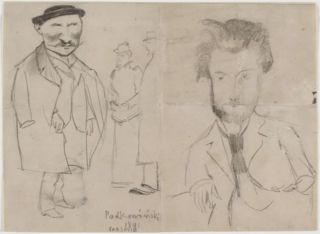 Autocaricatura e caricatura de Leon Wyczółkowski, Władysław Podkowiński