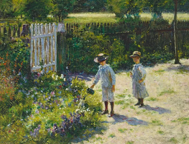 Crianças no jardim, Władysław Podkowiński
