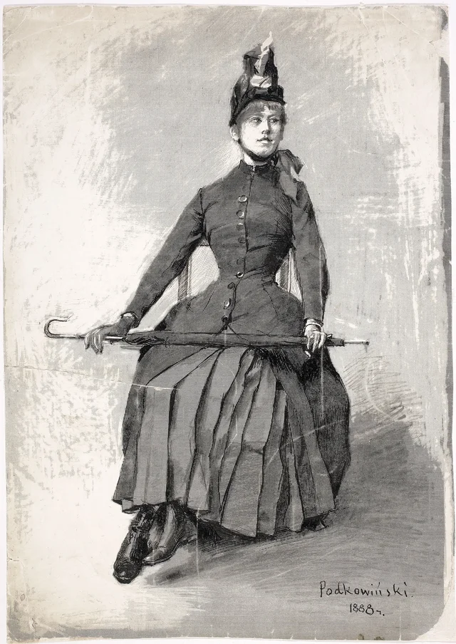 Femme à l'ombrelle, Władysław Podkowiński