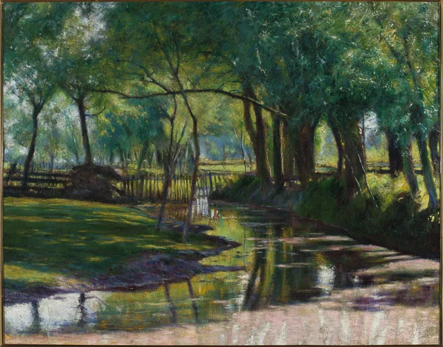 Paisagem com um riacho, Władysław Podkowiński