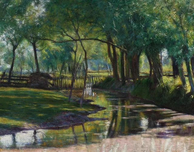 Paisaje con un arroyo, Władysław Podkowiński