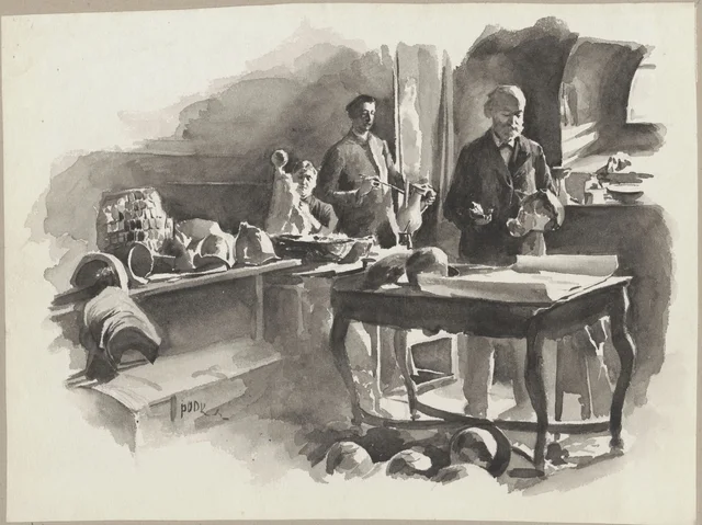 A oficina de modelagem do Grande Teatro de Varsóvia, Władysław Podkowiński