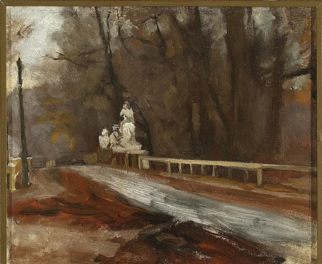 A ponte com o monumento a Sobieski em Agrykola, Władysław Podkowiński