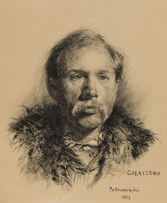 Retrato de um camponês de Gołaszew, Władysław Podkowiński