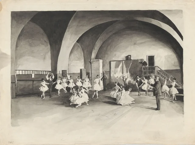 A sala de ensaio do balé no Grande Teatro, Władysław Podkowiński