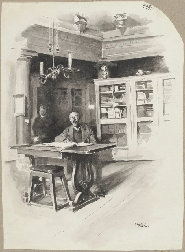 Interior da biblioteca do Grande Teatro de Varsóvia, Władysław Podkowiński