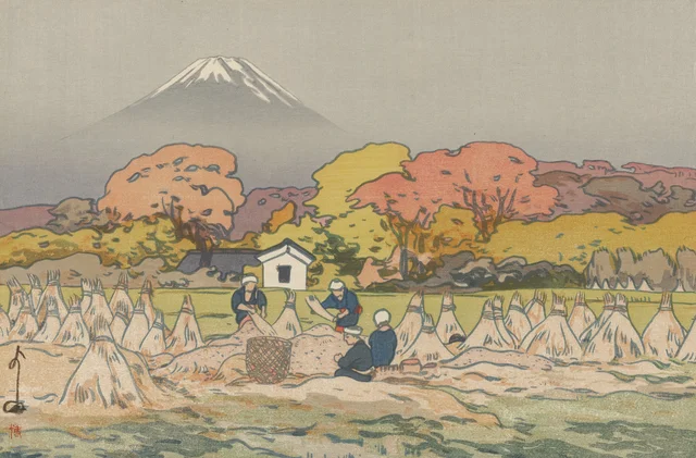 Otoño, de la serie Diez vistas del monte Fuji, Yoshida Hiroshi