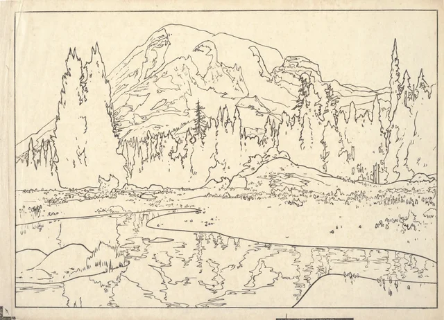 Keyblock impression for Mt. Rainier