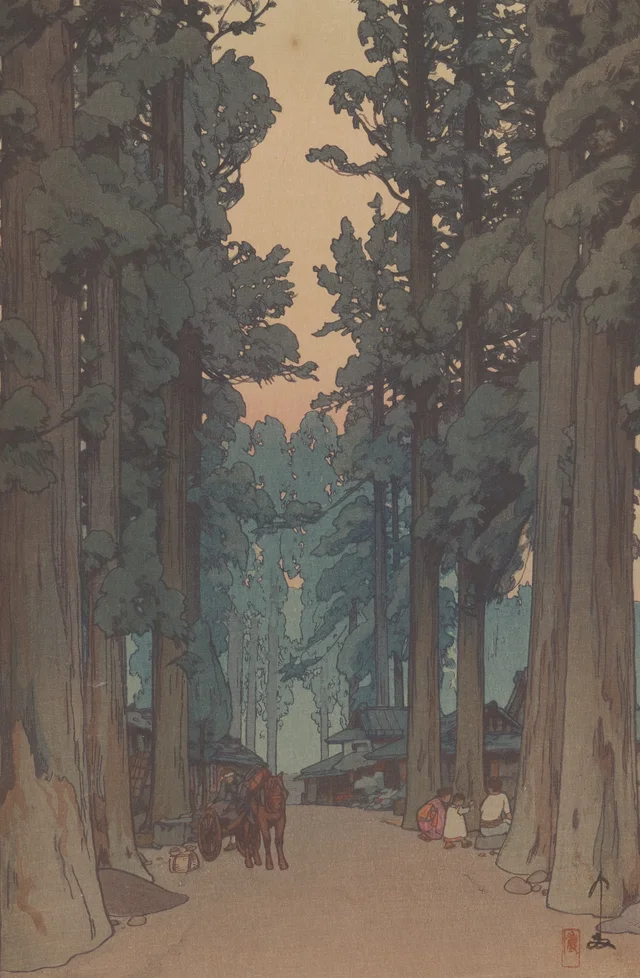 La avenida de criptomerias, Yoshida Hiroshi