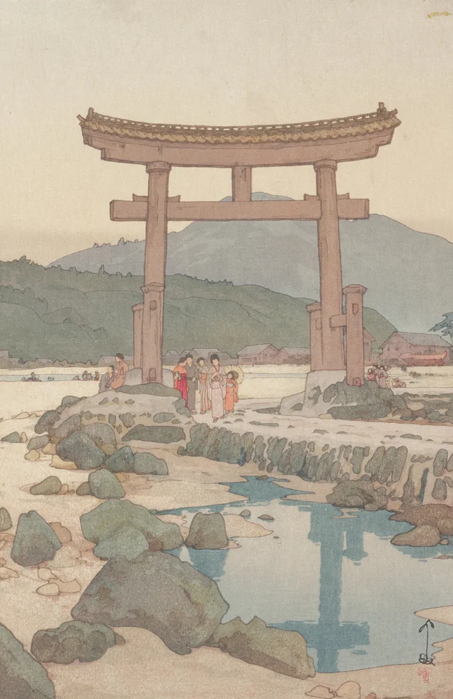 Benten Torii at Nezugaseki, Yoshida Hiroshi