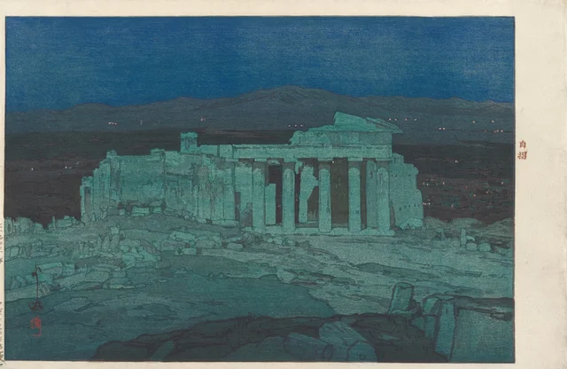 The Acropolis Ruins at Night