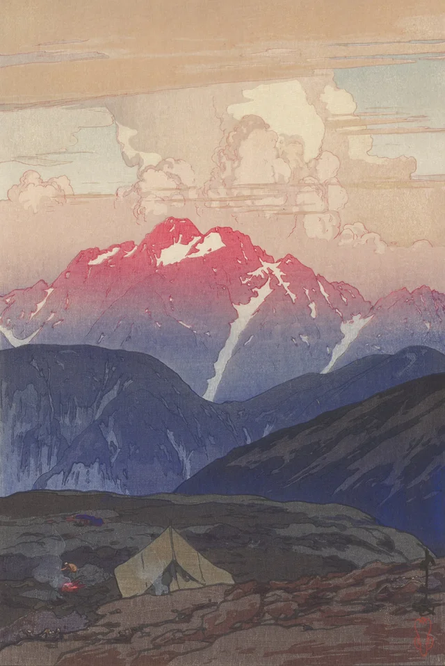 Mañana en el Tsurugisan, de la serie Doce temas de los Alpes japoneses