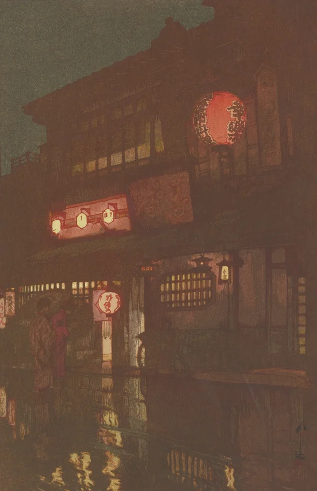 Night in Kyoto, Yoshida Hiroshi