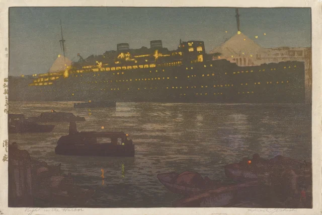Night in the Harbor, Yoshida Hiroshi