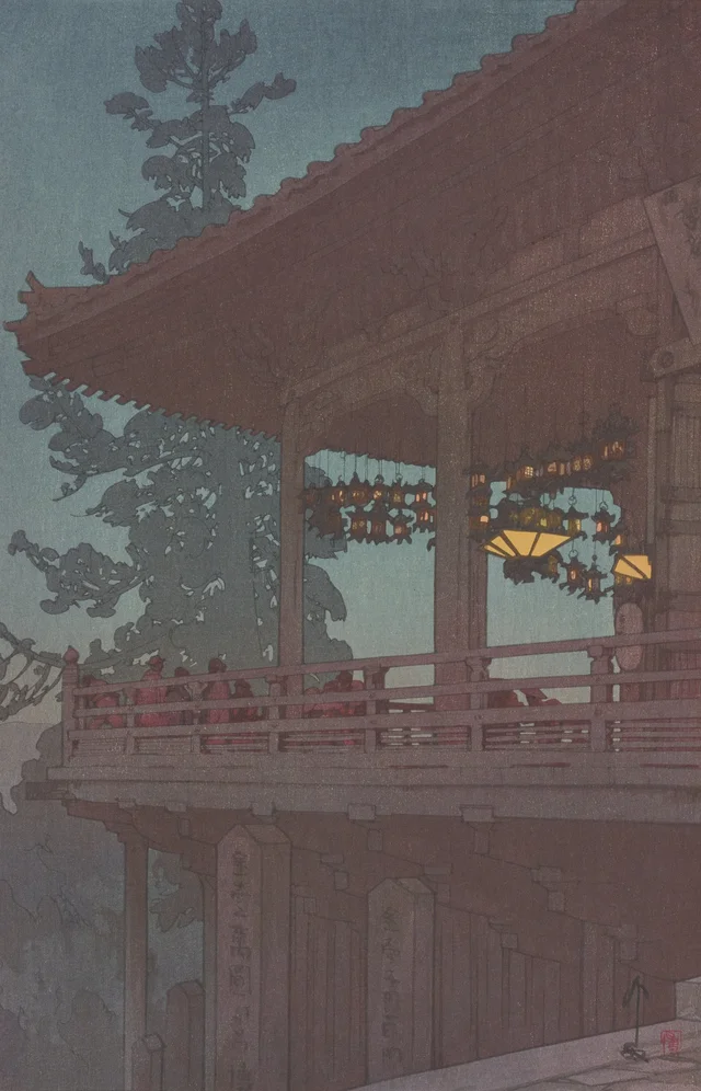 Evening in Nara, Yoshida Hiroshi