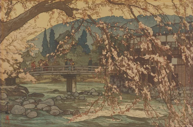 A Spa in Spring, Yoshida Hiroshi