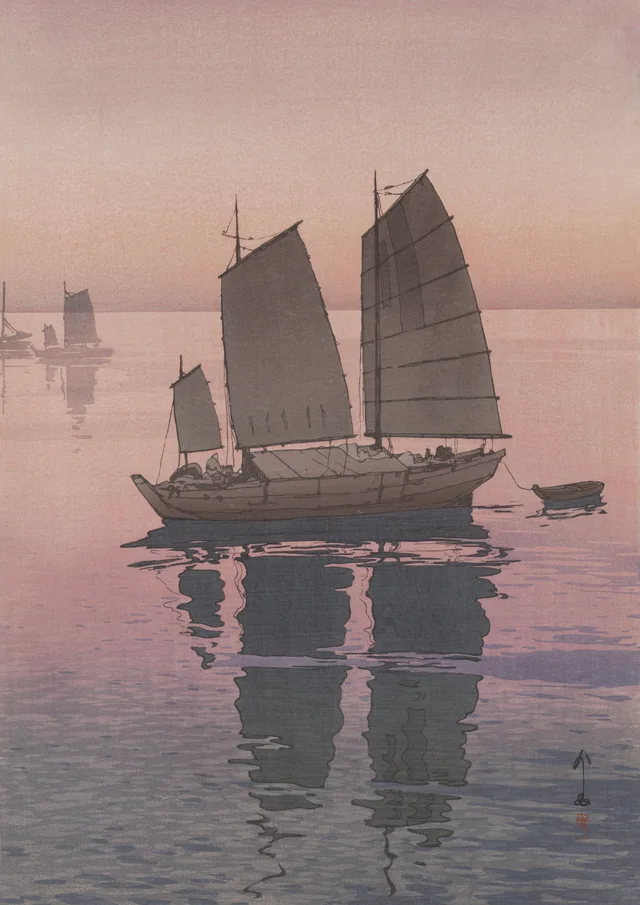 Sailing Boats: Evening, Yoshida Hiroshi