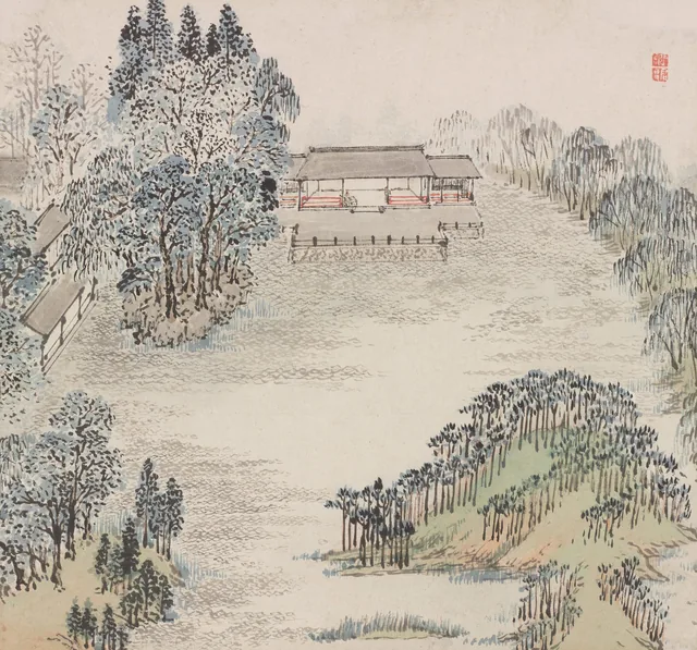 Peinture du jardin Zhi, Zhang Hong