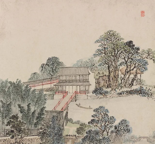 Peinture du jardin Zhi