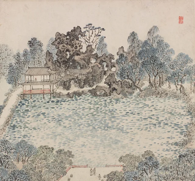 Peinture du jardin Zhi